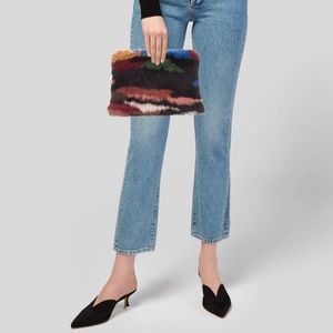3.1 Phillip Lim multicolor rabbit fur clutch